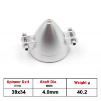 Cône en alu pour hélice repliable Ø38mm / axe 4.0mm