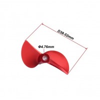 Hélice de vitesse 2 pales en alu 52mm / 1.9 pitch - axe 4.76mm