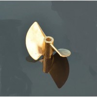 Hélice de vitesse 2 pales en laiton 38mm / axe 4.76mm