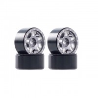 Jantes Beadlocks aluminium anodisées grises FAST - TRX-4M et SCX24
