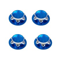 Ecrous de roues borgnes en aluminium 17mm Bleus 1/8e FAST