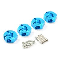 Fastrax Hexagone 12 mm en alu bleu (4) Tamiya TT-02