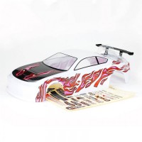 Carrosserie FTX Banzai peinte blanche + autocollants 1/10e