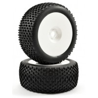 Roues Fastrax X-BLOCK MTD Dished blanche 1/8 Truggy