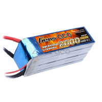 Accu LiPo GENS ACE 2600mAh 6S 22.2V 45C EC5