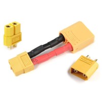 Adaptateur 12AWG XT60 femelle - XT90 mâle
