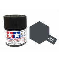Pot de peinture acrylique Tamiya X-10 Gris acier brillant 10ml