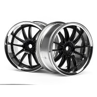 JANTE WORK XSA 02C 26mm CHROME/NOIR (3mm déport)  – la paire