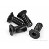 Vis BTR tête fraisée M4x10mm 4 pièces