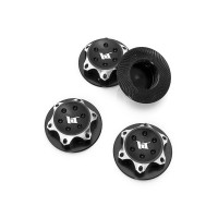 Ecrous de roues borgne en aluminium 17mm Noir 1/8e