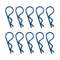 Clips de carrosserie bleu anodisés 10 pièces 1/8ème