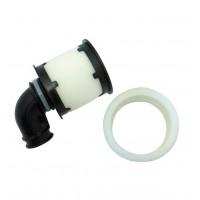 Filtre à air noir double mousse avec coude silicone – 1/8ème UNIVERSEL
