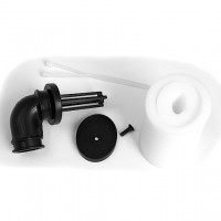 Filtre à air compact ovale noir double mousse avec coude silicone – 1/8ème UNIVERSEL