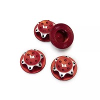 Ecrous de roues borgnes en aluminium 17mm Rouge 1/8e Spirit