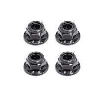 Ecrous de roue nylstop flasqués M4