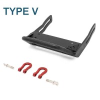 Pare-chocs avant en acier type "V" SCX10/II + support treuil et manilles