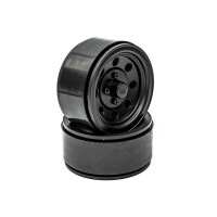 1/10 Jantes seules 1.9 Beadlock Noires pour Crawler (1 paire)