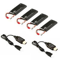 PACK 4 BATTERIES + 2 USB CHARGEURS pour H502E/S