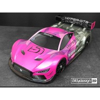 Carrosserie à peindre Bitty Design HYPER-GT8 SWB – 1/8ème