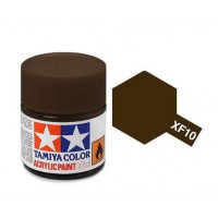 Pot de peinture acrylique Tamiya XF-10 Brun Mat 10ml
