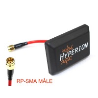 Antenne Patch RX RHCP 9dBi 5.8Ghz RP-SMA mâle - Hyperion
