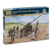 1/72e Italeri Canon Italien 90/53 WWII + équipe