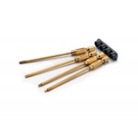 Jeu d'embouts titane hexagonal 1.5/2/2.5mm et cruciforme 3mm