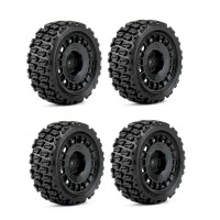 JetKo Roues jantes noir Rallye pneu Couragia (4) 1/10e