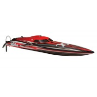 Bateau Joysway ALPHA ROUGE Deep Vee + Radio SUR-COMMANDE