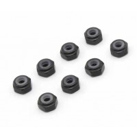 Ecrous de roue alu anodisés noirs (8)