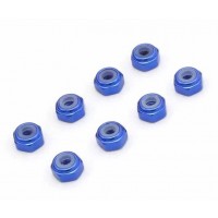 Ecrous de roue alu anodisés bleus (8)