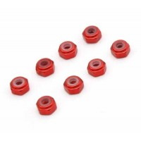 Ecrous de roue alu anodisés rouges (8)