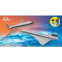 1/100e Heller Edition limité Caravelle + Concorde