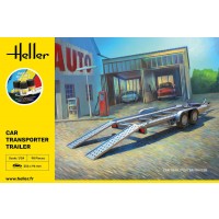 1/24e Heller STARTER KIT Car Transporter Trailer