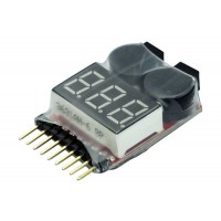Testeur + alarme embarquée accus LiPo 1-8S