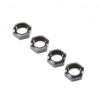 Ecrou de roue aluminium noir (x4) - Losi Super Baja/Rock Rey