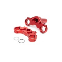 Jeu de té de fourche triple aluminium rouge : Promoto-MX SUR-COMMANDE