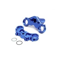 Jeu de té de fourche triple aluminium bleu : Promoto-MX SUR-COMMANDE