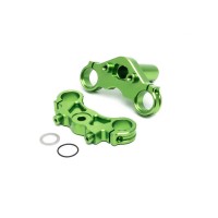 Jeu de té de fourche triple aluminium vert : Promoto-MX SUR-COMMANDE