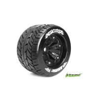 Roues Louise RC MT-ROCKET Jantes 3.8 noir Déport +1,27cm Hex 17 Monster Truck 1/8e