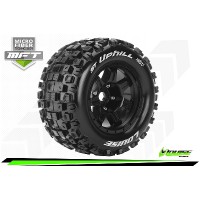 Roues Louise RC MFT-ST-UPHILL Jantes 3.8 noires - Déport +1,27cm Hexagone 17mm Stadium Truck 1/8e
