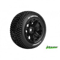 Roues Louise RC ST-VIPER Jantes 3.8 type Bead noir Hex 17 Stadium Truck 1/8