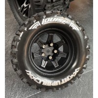Roues Louise RC MT-Uphill Jantes 2.8’’ Noires Hexa 14mm Monster 1/10e Arrma