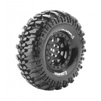 Roues Louise RC CR-Champ 1.9" super soft Jantes noires - Crawler 1/10e