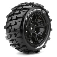 Roues Louise RC X-CHAMP MFT Jantes noires Hexa 24mm X-MAXX (x2)