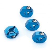 HEXAGONES DE ROUE ALU BLEU 4pcs - BLAST S10