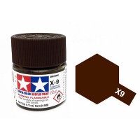 Pot de peinture acrylique Tamiya X-9 Brun brillant 10ml