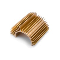 Radiateur moteur en aluminium anodisé or QUANTUM XT FLUX