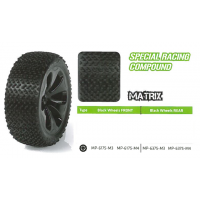 MEDIAL PRO MATRIX 3.3 Raptor Monté-collés M4 super soft hex 12mm - AV 2WD / AR 4&2WD Short Course - La Paire
