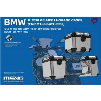 Valises et top case pré-peint silver pour 1/9e Meng Model BMW R 1250 GS ADV